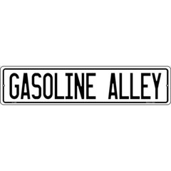 Gasoline Alley Novelty 24″x5″ metal street sign plaque Home Door Garage Wall