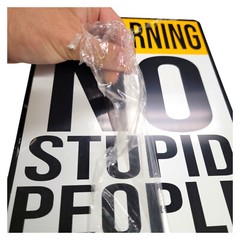 AMERICAN WIT 8″ x 12″ Metal Sign (Warning – NO Stupid People Beyond This Point)