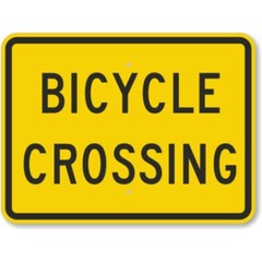 Bicycle Crossing Aluminum Weatherproof 8″ x 12″ Sign
