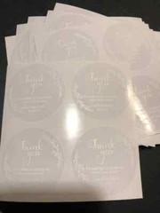 100 Custom Clear Stickers, Clear Labels transparent Stickers Bulk Print