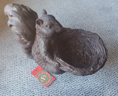 8″ Tall Squirrel Candle Holder Or Bowl indoor/Outdoor 3-wick candleholder