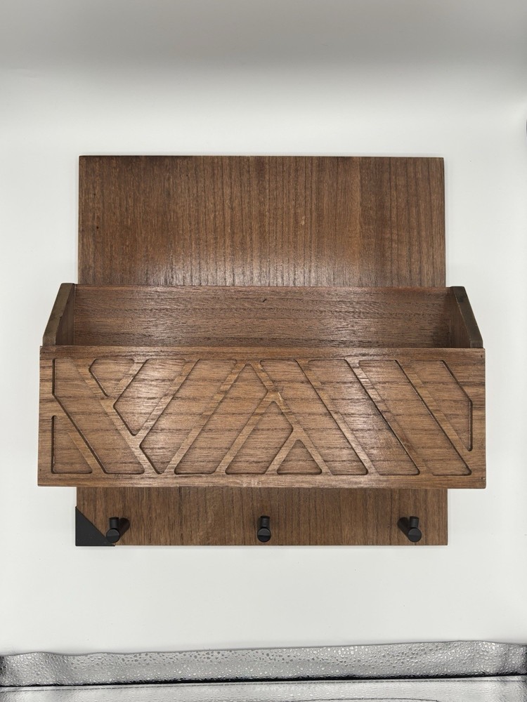 Wall Mounted Mail and Key Holder Blue Monaco