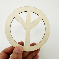 30PCS Wood Peace Sign Unfinished Wood Pease Sign Cutouts Wooden Peace Sign Hangi