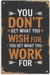 Motivational Metal Sign Aluminum 8×12 Inch Funny Inspirational Wall Decor