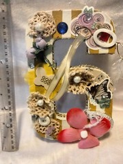 shabby chic wall decor number 6. gorgeous number loaded with embellishments. 