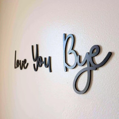 Love You Bye Sign above Door: Rustic Wood over Door Home Decor Boho Wall Decor f