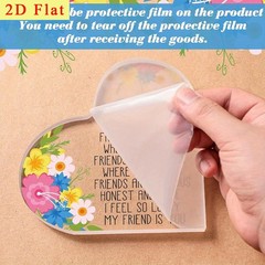 2D flat acrylic irregular shaped ornament, mysterious surprise gift box, gift