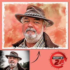 Customised Oil painting | Gift for dad | Kids portrait | Wall Art | Wall decor