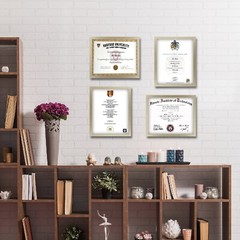 Certificate Frames Document frames 8.5×11 for Wall Or Tabletop , Set of 12 Gold