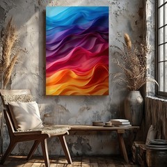 Wall Art Create An Abstract Composition Featuring Flowing Layers Of Translucent