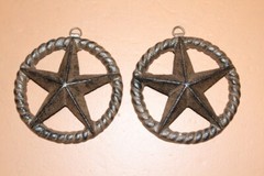 Barn Star Plaques for DIY Rustic Woodworking Projects, Metal – 4 7/8 inch – W-26