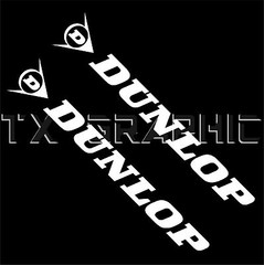 DUNLOP STICKER SET OF 2 VINYL DECAL CAR TIRE TIRES TENNIS GOLF