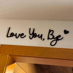 Love You Bye Sign above Door: Rustic Wood over Door Home Decor Boho Wall Decor f