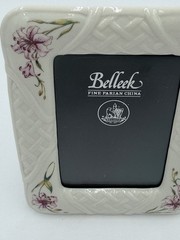 BELLEEK FINE IRISH PORCELAIN COUNTRY TRELLIS LILLIES PHOTO FRAME VINTAGE