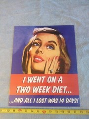 Nobleworks Metal Sign – I Went On A Two Week Diet… And All I Lost Was 14 Days!