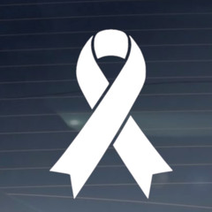 Cancer Ribbon Awareness – CNC cut Decal Vinyl Sticker -Pic from multi colors!