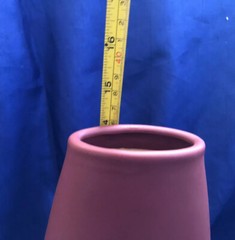 Two Tone Burgundy Beige Ceramic Vase Home Decor Perfect For Narrow Spaces