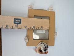 Small E&S Imports Resin Bulldog Dog Picture Frame 3×2″