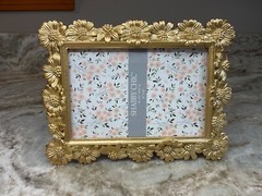 Shabby Chic Gold Tone Sunflower Photo Frame 4×6 Vertical Or Horizontal New