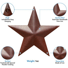 Rustic Dimensional Barn Star – 5″ Country Farmhouse Home Decoration