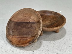 Set Of Two 8“ X 3“ Wooden Food Safe Stands Kitchen / Table / Decor Made In India