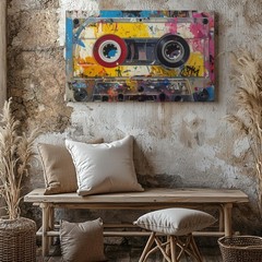Vintage Cassette Tape Canvasstreet Art & Analog Media Tribute Wall Art