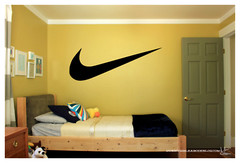 NIKE LOGO CHECK MARK Only WALL VINYL ART DECAL 36X13″ BEDROOM HOME DECOR