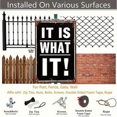Metal Sign «It Is What It!» 8*12 Inch Rustic Farmhouse Wall Decor