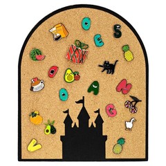 9.8×11.8 Inch Tall Arch Castle Cork Bulletin Board Decorative Wall Pin Photos