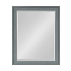Bosc Framed Decorative Rectangle Wall Mirror, 22 x 28, Gray, Transitional Rec…