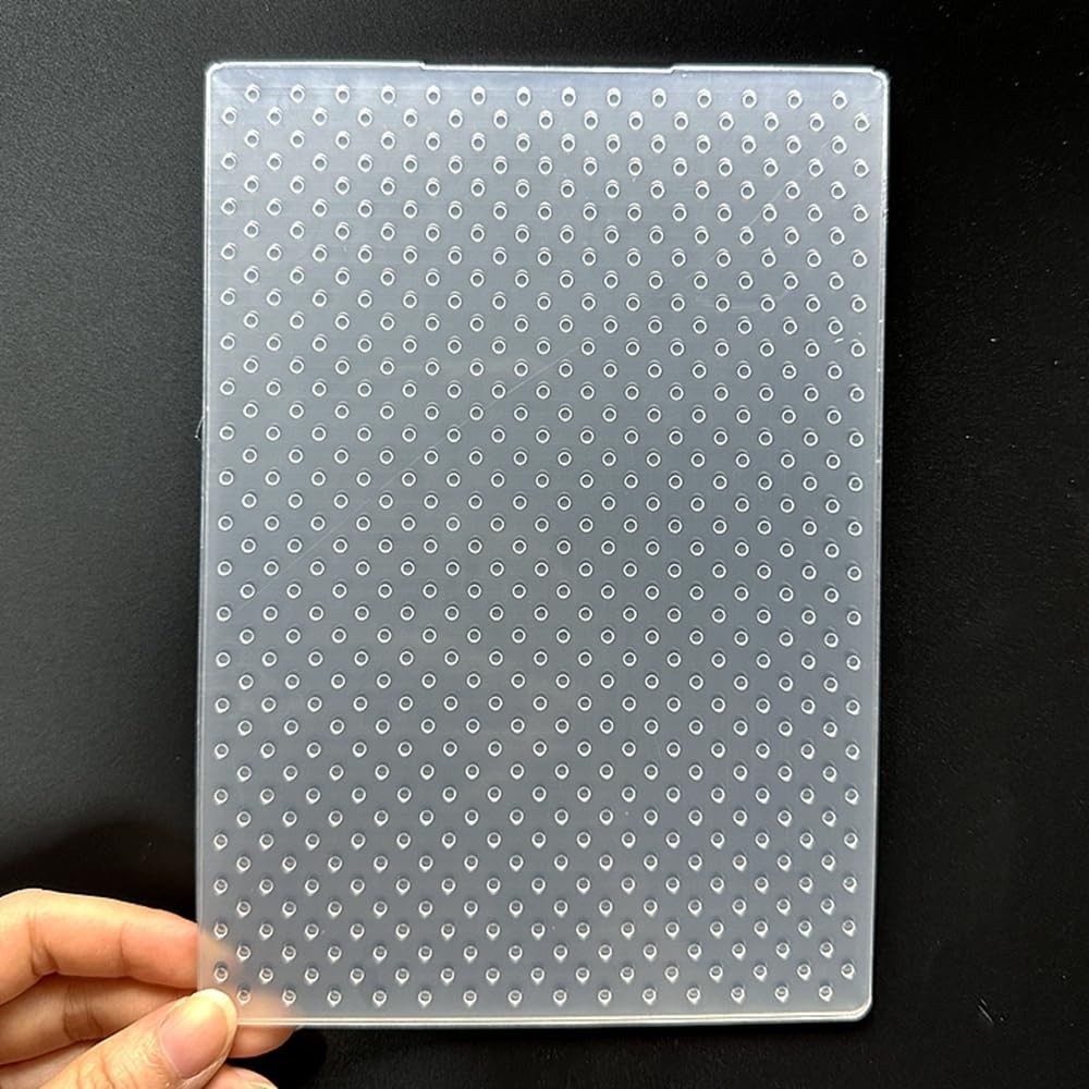 3D Plastic Embossing Folder Template Polka dot Texture 5×7 Inch for white