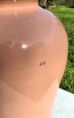 Large Vintage Blush Pink Ceramic Vase 16” Floor Decor Modern Organic