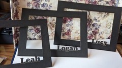 Black Wood Photo Picture Frame and Personalized Photo Picture Mat