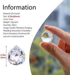 Crystalsuncatcher 24pcs Clear Crystal Ball Prism Suncatcher Rainbow Pendants …