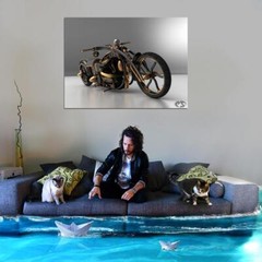 V5201 Motorcycle Chopper Decor WALL POSTER PRINT