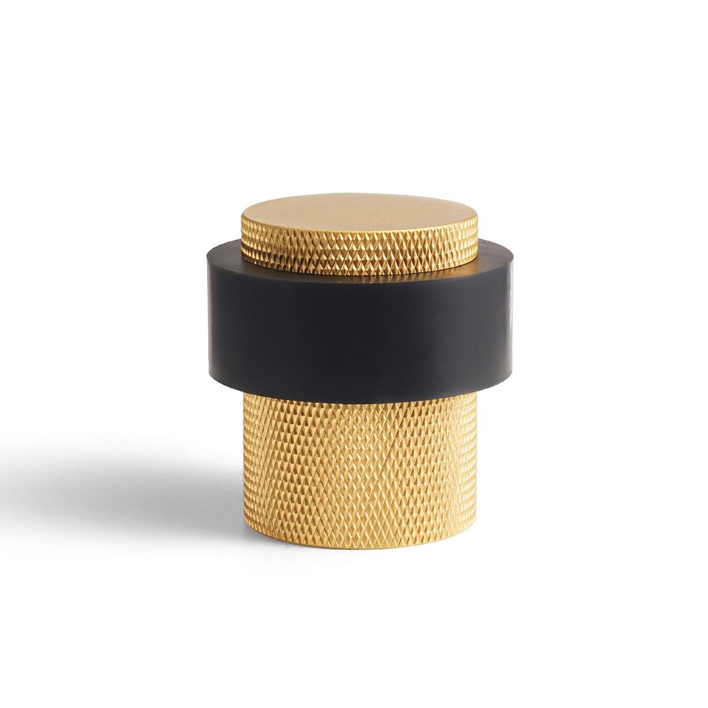Floor Door Stop 1-1/2 Inch Cylindrical Mount Heavy Duty Brass Wall Protector