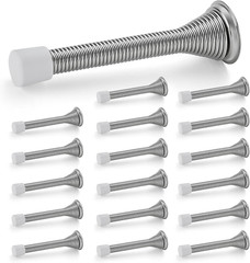 Door Stoppers, 18 Pack Satin Nickel Spring Door Stops with Rubber