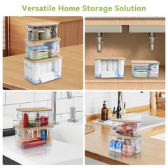 OTraki 3 Pack Trash Bag Holder Dispenser with Lid Plastic Garbage Bag Dispens…