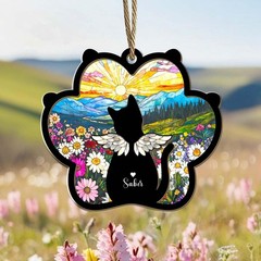 Custom Cat Loss Suncatcher, Custom Pet Memorial Gift, Pet Loss Sympathy Gift