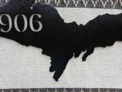 Upper Peninsula Michigan 906 Outline Plasma Cut Metal Wall Art 16″ W Black