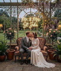 Personalized Wedding Neon Sign Custom LED Name Wedding Reception Decor