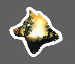 Wolf Sticker Wild Forest Scene Waterproof – Buy Any 4 For $1.75 Each Storewide!