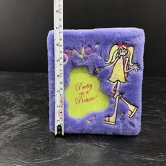 Y2K Fuzzy Plush Picture Frame Teen Stars Diva Purple Pink Lime Green