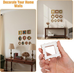 10Pcs Vintage Mini Picture Frames, Small Resin Picture Frames Gold Antique Style