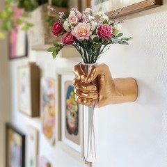 Unique Wall Sculptures, Hand Vases Home Decor, Wall Mount Art Sculpture, Uniq…