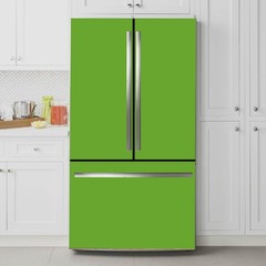 Green Solid Color Refrigerator Door Wrap Solid Color Peel and Stick Vinyl