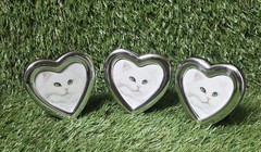 Set of 3 – 3×3 Inch Heart Shaped Picture Frames