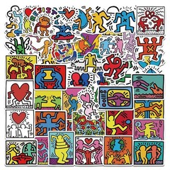 50pcs Waterproof Keith Haring Stickers, Artist STICKERS，030-1