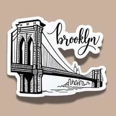 Brooklyn Bridge NYC New York 3″ Vinyl Sticker