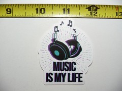 EXPLODING MUSIC IS LIFE SMALL STICKER DECAL BAND SONGS MUSICIAN FUNNY